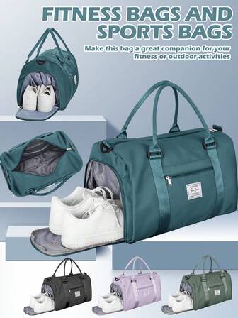 Fashion Fitness Bag For Men, Small Cylindrical Luggage Bag, Hand-Held Travel Bag, Slung Bucket Bag, Ladies Leisure Messenger Bag, Light And Simple Swimming Bag, Gym Light Storage Shoulder Bag Travel Bag, Wet And Dry Separation Sports Bag, Special Waterproof Storage Bag For Training Shoulder Bag, Gym Bag.