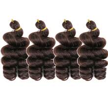 4 Packs Synthetic French Loose Curl Hair Extension 10 Inch Loose Wave Crochet Braid Heat Resistant French Curl Spiral Curl Hair Extensions - Multicolor - View 12