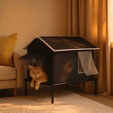 XL Heavy Duty Winter Outdoor Cat House And Small Dog Shelter - All-Weather Waterproof Oxford Cloth Pet Shelter With Windproof/Rainproof Roof, Spacious Insulated Design, Suitable For Indoor/Outdoor Use, Easy Assembly, Ventilation - Large Stray Pet House - XL - View 6