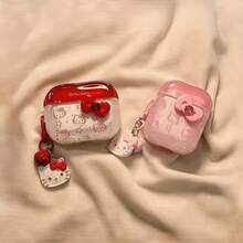 Sanrio Heltty 耳机保护套，适用于 1/2/3/4/Pro/Pro2/Pro3 无线蓝牙耳机，蝴蝶结设计，Hello Kitty 苹果耳机保护套，蓝牙耳机保护套，蝴蝶结设计保护套，Hello Kitty 蝴蝶结主题保护套，卡通主题保护套，防刮保护套。 - 彩色 - 查看 8