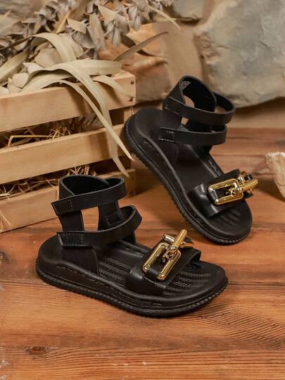 Fashionable Casual Toddler Boys Girls Roman Sandals, New Style Infant Flat Sandals For Outdoor Wear, Simple & Versatile, Comfortable Walking