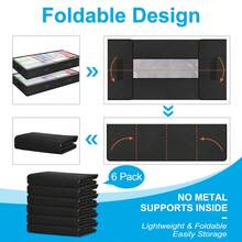 4pcs Under-Bed Storage Organizers With Transparent Window & Reinforced Handles - High Quality Non-Woven Fabric Foldable Large Capacity Blanket Storage Bags, Multi-Purpose Space-Saving Underbed Organizers For Clothes, Bedding, Linens, Under-Bed Storag - 黑色 - 查看 8