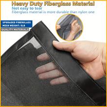 1PC Adjustable Garage Screen Door, Classic Frame Hook & Loop Mesh Curtain For Insect Dust UV Protection, Easy No-Drill Installation, Home Garage Doorway Cover - Black - View 8
