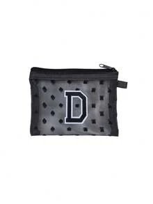 Borsetta trasparente a forma di cuore carina, mini borsa portaoggetti - Asciugamano con lettere ricamate da A a Z, borsa cosmetica portatile multifunzionale, organizer per rossetti e prodotti per la cura della pelle, borsa trucco con chiusura lampo in rete, borsa da viaggio per cosmetici, borsa da toilette in rete, borsa per imballaggio e conservazione, minimalista di alta qualità, borsa portaoggetti, adatta per dormitorio, viaggio, lavoro, nuoto, conservazione domestica - Multicolore - Visualizzare 18