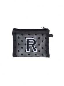 Borsetta trasparente a forma di cuore carina, mini borsa portaoggetti - Asciugamano con lettere ricamate da A a Z, borsa cosmetica portatile multifunzionale, organizer per rossetti e prodotti per la cura della pelle, borsa trucco con chiusura lampo in rete, borsa da viaggio per cosmetici, borsa da toilette in rete, borsa per imballaggio e conservazione, minimalista di alta qualità, borsa portaoggetti, adatta per dormitorio, viaggio, lavoro, nuoto, conservazione domestica - Multicolore - Visualizzare 17
