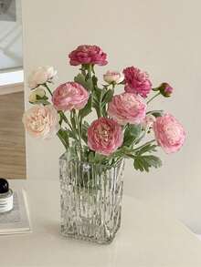 3pcs/1pc Silk Peony Rose Flower Bouquet With Long Stem, Suitable For Home Decor, Room Decor, Valentine's Day Decor, Valentine's Gift, Wedding Decor, Vase Decor, Garden Decor, Outdoor Decor, Graduation Decor, Mother's Day Gift - Multicolor - View 5