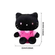 Miniso 1pc Sanrio Character Color Changing Plush Hanging Decor - Hello Kitty (Black) - High Quality Soft Plush, Creates Cozy Atmosphere In Car - Multicolor - View 8