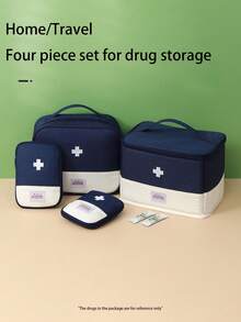 1个大容量家用药品收纳袋，便携式户外急救包，家庭应急医疗包 - 如圖 - 查看 1