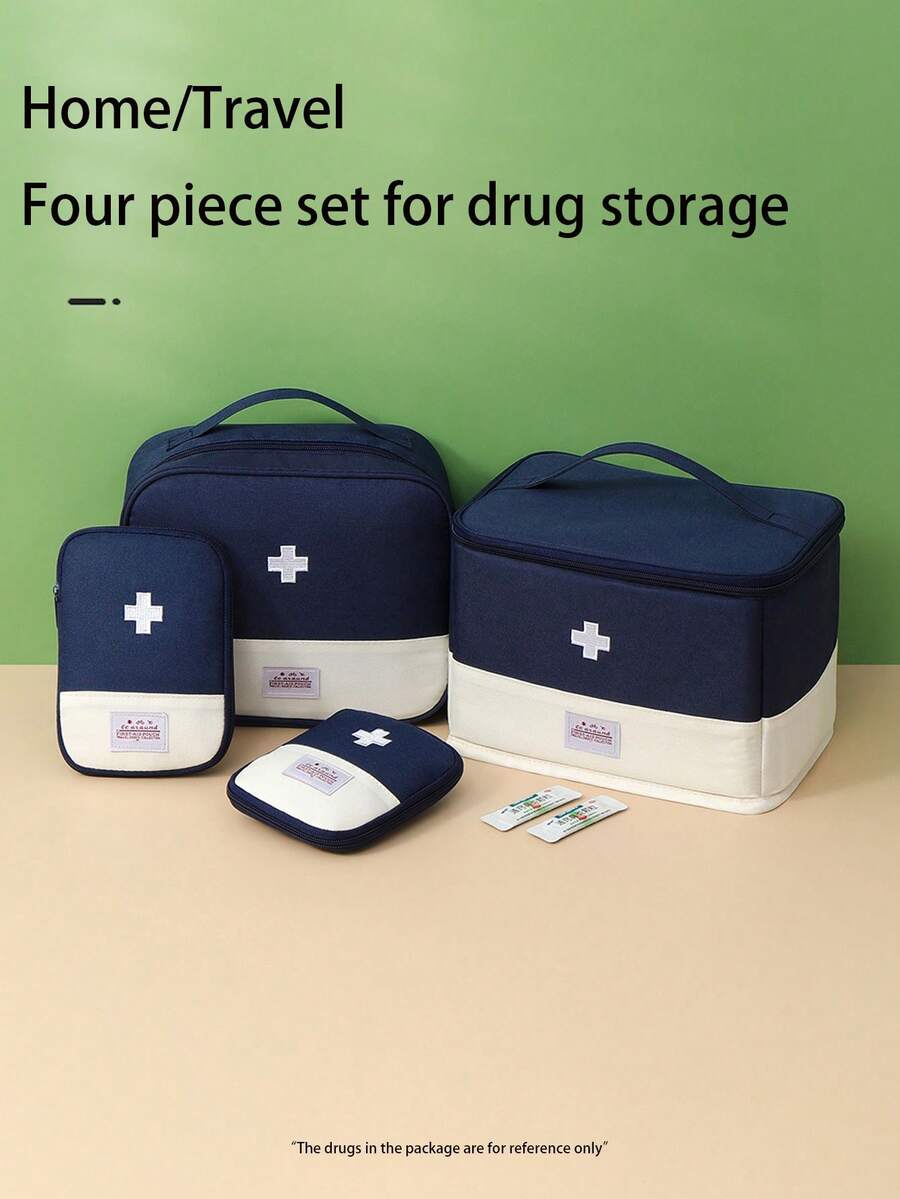 1个大容量家用药品收纳袋,便携式户外急救包,家庭应急医疗包 - 如圖 - 查看 1