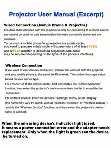 Projector Requires 5V 2A Adapter - Recommended To Connect Projector Screen Following The Steps In The Picture - Adapter Not Included, Only Data Cable Provided - 2025 New Flagship Android Projector, Built-In Android System/4D Experience/Ultra-Quiet Design, Suitable For Home Theater, Education, Office, Gaming, 240° Full-View Projection/Perfect Gift Choice