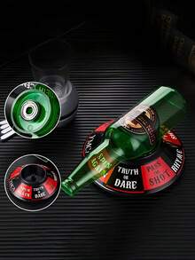 1 pièce Jeu de bouteille tournante, jeu de pénalité avec bouteille rotative, jeu à boire de vérité ou défi, jeu de table pour une ambiance de boisson animée, assemblage facile, convient pour les fêtes d'anniversaire d'adolescents, les célébrations de vacances, les bars, les karaokés, etc. (Le produit peut avoir des défauts mineurs qui n'affectent pas l'utilisation) - Multicolore - Voir 8