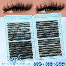 640 DIY Faux Mink Lash Clusters, D-Curl,8-16mm Mixed Lengths, Brightening Eyes For All Makeup. Pick Glue, Remover, Tweezers As Needed. Lightweight, Reusable & Cost-Effective, Beginner-Friendly For Daily Looks, Parties & Other Occasions. - 彩色 - 查看 8