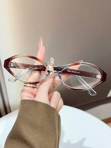 1pc Plastic Oval Sweet Modern Simple Style Punk Delicate All-Match Best Friend Style Women Clear Glasses Reading Musical Festival Back-To-School Essentials Watch TV All-Season Accessories