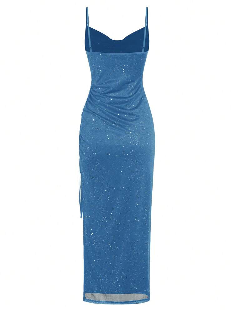princess polly baby blue dress Mike Benet 1990s Vintage Holographic Mirrored Bodycon Sexy 90s Halter Dress  at 1stDibs main image 1