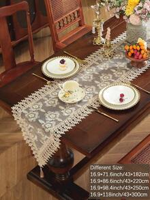 1 chiếc khăn trải bàn thêu 100% Polyester, viền ren rỗng thêu tinh tế hòa tan trong nước, thủ công thêu, thích hợp cho nhà bếp, bàn ăn, khăn trải bàn, miếng lót đĩa, tủ, trang trí nhà cửa, trang trí ngày lễ, trong nhà/ngoài trời, tiệc tùng, đám cưới, nhiều kích cỡ có sẵn - Màu Khaki - Xem 16