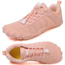 ZIITOP Barefoot Shoes Women Minimalist Shoes Zero Drop Workout Cross-Trainer Hiking Water Wide Toe Box Grounded Footwear Weightlifting Walking Shoes - 藕粉色 - 查看 11