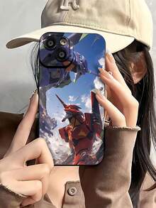 Funda para móvil Neon Mecha Battle compatible con teléfonos ,  17,  16 Pro Max,  15 Pro Max,  13 y  12. Diseñada con llamativos diseños de mechas para fans del anime y la ciencia ficción. Fabricada en TPU para una protección resistente a golpes y caídas. Un regalo perfecto para familiares, amigos, seres queridos, parejas y Navidad. - Negro - Ver 1