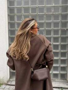 New Luxury Designer Mini Handbag, Large Capacity Knotted Crossbody Bag, Women's Fashion Shoulder Bag, Versatile For Daily Use - Brown - View 6