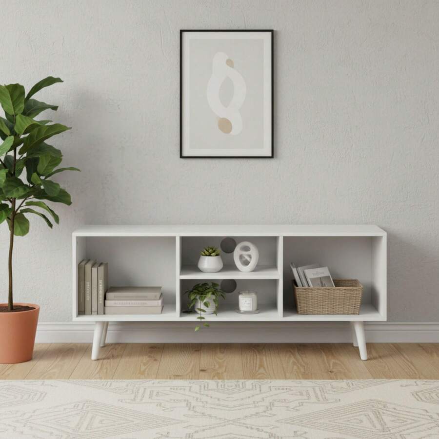MOBLEKIT TV Mounts, Stands & Turntables - White - View 1