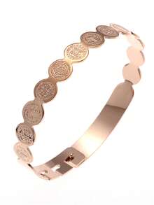 1PC Catholic San Benito Cross Jesus Stainless Steel Bracelet Women Prayer Religious Jewelry Amulet Gift - Fashion - View 12