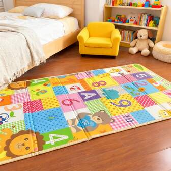 嬰兒爬行墊,可折疊厚防水泡沫墊,適用於家庭客廳、遊戲室、托兒所