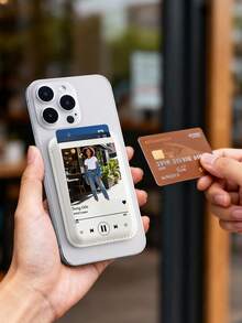 Customized Photo & Text Magnetic Wallet Card Holder, Compatible With IPhone 14 Pro Max 13 12 11, Card Holder Phone Case, Credit Card Holder, Suitable For Phone Case, Credit Card, Transportation Card, ID Card, Customized Album Cover, Customized Song Poster, Personalized Music Poster, Music Plaque Printing, Wedding Gift, Anniversary Gift, Housewarming Gift - Multicolor - View 6