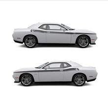 Double Stripes RT Lettering Vinyl Livery Kit Fits Dodge Challenger 2015 - 2023 - 乾黑炭 - 查看 8