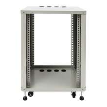 Futchoy 15U Audio Rack, Audio Rack With Feet & Wheels, Rolling Studio Rack Case - Grey - View 10