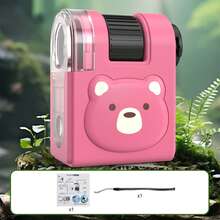 便携式显微镜,儿童户外探险,中小学生迷你显微镜,科学实验益智玩具(带紫外线) - 彩色 - 查看 23