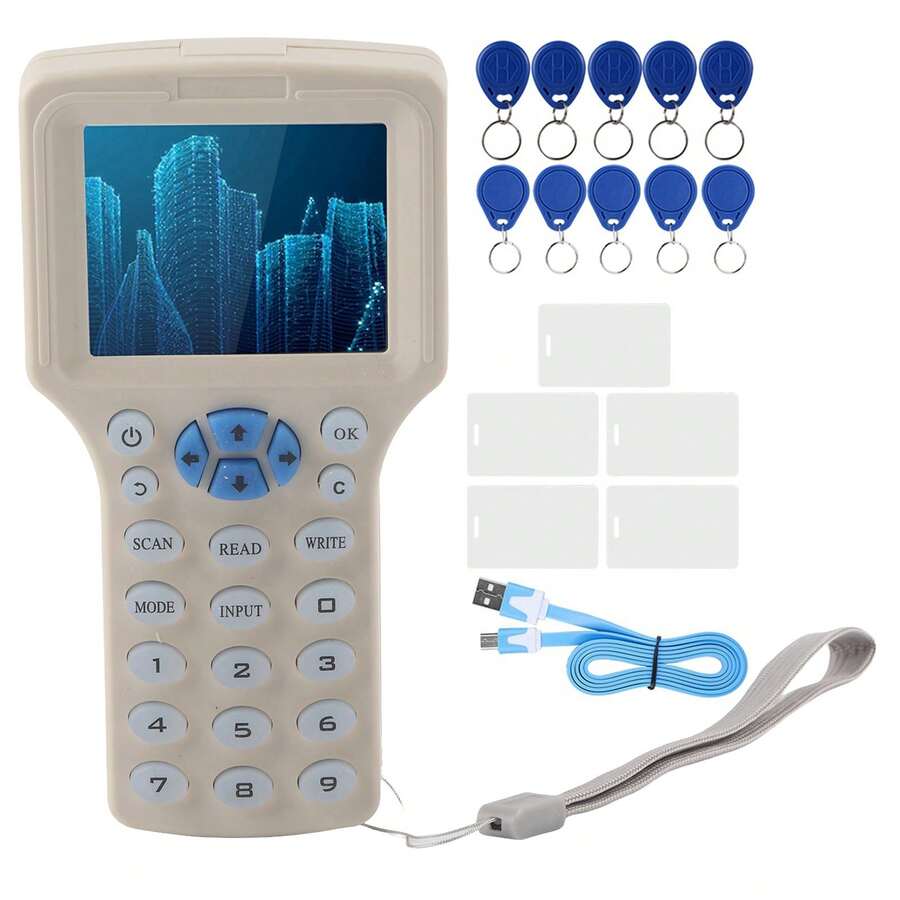 Multi Frequency Identification RFID ID Card Access Control Copy  Reader Kit - Blanco - Ver 1