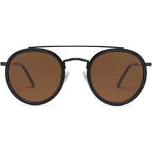 Gafas de sol redondas polarizadas retro vintage para mujeres y hombres, pequeñas, con doble puente, modelo SJ1104 - Tortuga/Marrón - Ver 6