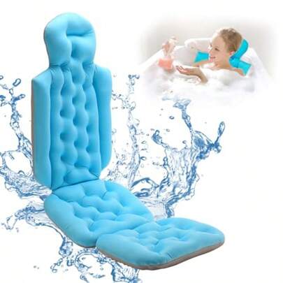 Uandhome Full Body Bath Pillow For BathtubThick Bathtub Cushion And NonSlip Suction Cups Luxury Cushion For Bathtub Headrest Neck Shoulder Support Comfort Relaxation Spa Accessorie