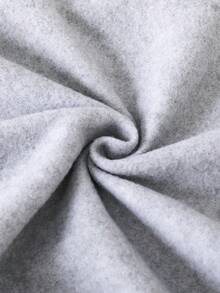 Young Boy Cartoon Pattern Warm Sweatshirt - Grey - View 6