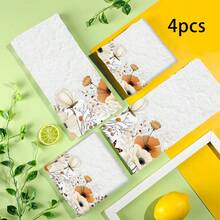 2/4 Pcs Floral Print Dish Towels, Super Absorbent Microfiber Modern Dish Cloths, Cooking And Baking Tea Towels, Cleaning Rags, Hand Towels, Highly Soft And Absorbent, Kitchen Decor, Gifts For Neighbors, Mothers, Birthdays, Housewarming For Friends, Kitchen Essentials, Daily Necessities - Multicolor - View 15