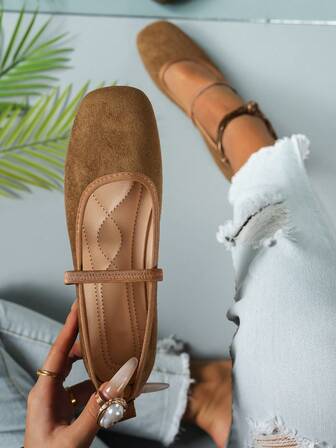 New Women Flat Shoes, Fashion Comfortable Slip-On Mary Jane Ballet Flats, Casual Versatile Loafers For Daily Commute