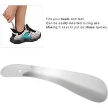 Calzador de Acero Inoxidable Calzador Profesional, Calzador de Metal Calzador de Calzado 17,5 / 6,9 Pulgadas Cuchara de Calzado para Ancianos Calzador de Calzado con Muy - 1 - Ver 4