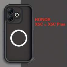 Honor X5C And X5C Plus Magnetic Phone Case Soft Protective Back Cover, Shockproof Protective Case, Magnetic Accessory, Minimalist Design, Precision Molding, High-Quality Silicone, Tech Enthusiasts, Daily Commuters - 1pc - 查看 2