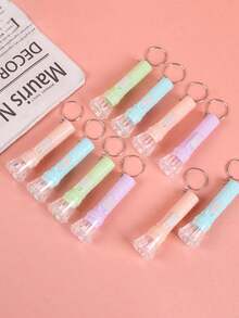 10 piezas Mini Linterna LED con llavero, color aleatorio, regalos y recuerdos para fiestas de cumpleaños - Multicolor - Ver 11