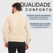 MILLE MODAS MEN'S JEANS JACKET - 米色 - 查看 5