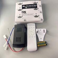 Kit de substituição para controle remoto de ventilador de teto, kit de substituição para controle remoto de ventilador de teto e luminária DC - Preto e Branco - Visão 4