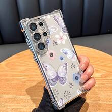 Adecuado para Galaxy25ULTRA/S25/S24.Funda para teléfono Ultra/S24 S23/S23FE/S23.Ultra/S222120FE.20UltraA03A04E/M04.A05A064GA134GA154G/5GA255GA32 en español4G555GA03A04A05A12/M12.4GA135G/A04S.dieciséis4G/5Gtres cuadernos5G2020MásConjunto de diseño de mariposa y flor A34, incluye estuche transparente impreso con protección de marco de lente, adecuado para hombres y mujeres, adopta proceso de electrochapado. - Colores mixtos - Ver 4