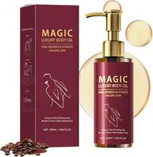 Magic Firming Body Oil & Anti Cellulite Massage Oils For Massage Therapy, Body Firming Oil For Crepe Skin, Cellulite Oils Skin Tightening & Stretch Marks Serum With Vitamin E, Men And Women - Đỏ - Xem 1