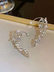 1 Pair Shiny Butterfly Wing Clip-On Earrings - Lightweight Fairy-Style Accessory, Suitable For Parties, Cosplay, Daily Wear And Elf-Themed Events, Party Decoration, Fantasy Earrings, Handmade Jewelry, Ideal Holiday Gift - Multicolor 1 - View 11