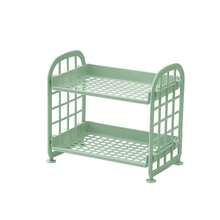 1pc Foldable 2-Tier Bathroom Vanity Organizer, Minimalist Countertop Makeup Jewelry Storage Rack, Home Bedroom Vanity Display Shelf - Multicolor - View 5