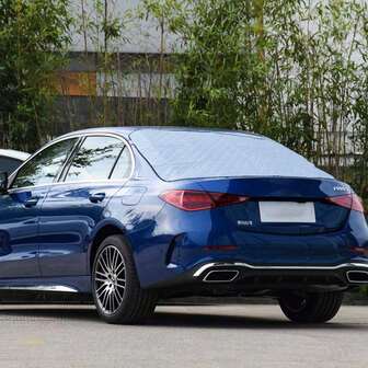 Cubierta para la ventana trasera contra la nieve, cubierta para parabrisas contra el hielo y la nieve, con 4 puntos de succión magnética y 2 ganchos fijos, apta para la mayoría de sedanes y SUV