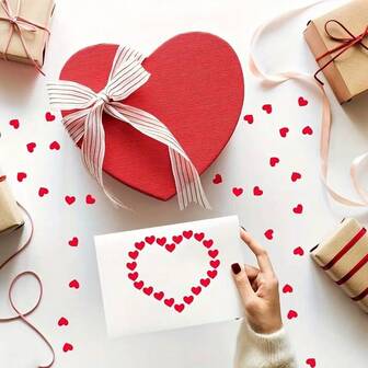 1set/10pcs,Romantic Heart-Shaped Stickers Are Suitable For Valentine'S Day And Weddings. Red Love Decals Are Perfect For Jewelry Gift Boxes, Gifts And Decorative Packaging. They Are Multi-Functional And Suitable For Festivals. Romantic Love-Themed Stickers Are Used To Package Valentine'S Day Decorations