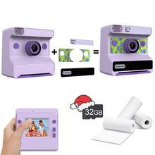 Instant Print Kids Camera, Supports Photo/Video Capture And Printing, 1080P HD Digital Camera, Portable Toy, Includes 3 Rolls Of Printing Paper, Great Christmas And Birthday Gift For 3-12 Year Old Boys And Girls. Also An Excellent Choice For World Cup, Valentine's Day, Wedding, Music Festival, Birthday And Party Gifts. - CA01 - View 2