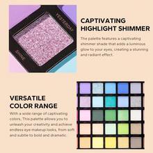 beauty glazed Matte And Pearlescent Eyeshadow Palette, High Pigment Eyeshadow Palette, Glossy Cream Pearlescent Metallic Shimmer Travel Eyeshadow Palette - Multicolor - View 2