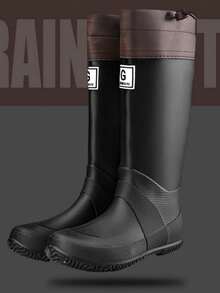 Adult Unisex Foldable Rain Boots, Waterproof Anti-Slip Rain Shoes, Waterproof Wading Shoes For Students And Teenagers - Black - View 5