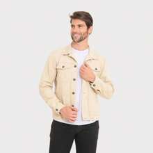 MILLE MODAS MEN'S JEANS JACKET - 米色 - 查看 1